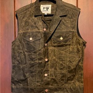 Johnson Motors Waxed Canvas Moto Vest